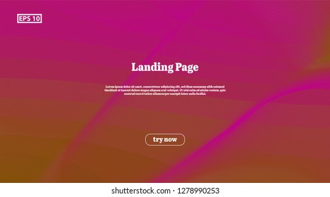 Organic wavy line landing page.