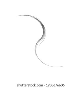 Organic weed, grass like curvy, wavy lines