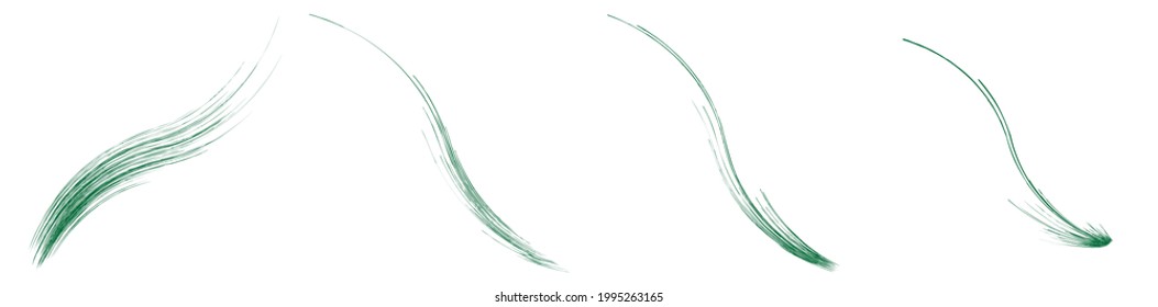 Organic weed, grass like curvy, wavy lines