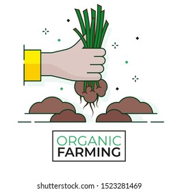 Organic weeding icon -  Organic Farming - Editable stroke