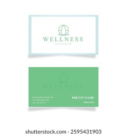 Organic Wellness Branding Business Card