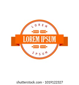 Organic wheat logo design. logo or label elements