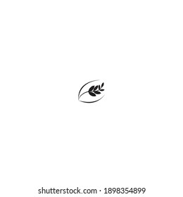 diseño de icono del logotipo del trigo orgánico con un estilo sencillo y fondo blanco
