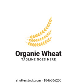 Organic wheat logo icon vector