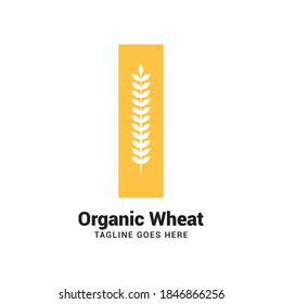 Organic wheat logo icon vector