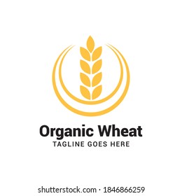 Bio-Weizen-Logo-Symbol, Vektorgrafik