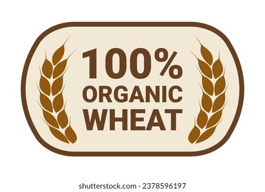 Organic wheat logo vector illustration