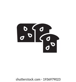 Icono de la línea de color del pan de centeno de grano entero orgánico. Esbozo pictograma para página web, aplicación móvil, promoción.