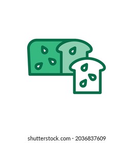 Organic whole grain rye bread color line icon. Outline pictogram for web page, mobile app, promo.