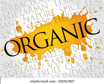 ORGANIC word cloud concept