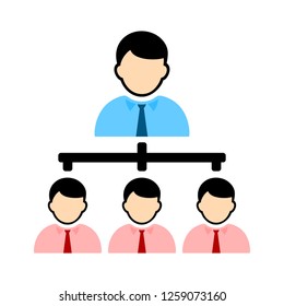 Organisation Chart Icon Stock Vector (Royalty Free) 1259073160 ...