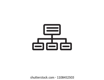 Organisation Chart Icon Outline Vector