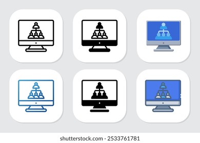 organisation icons with various design styles