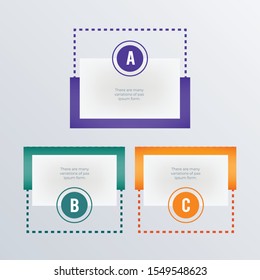 Organisation Structure infographics template design. Business concept infograph with 3 options, steps or processes. Vector visualization can be used for workflow layout, diagram, annual report, web