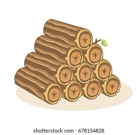 An organised pile of fire wood