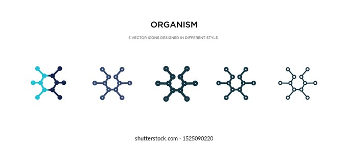 organism icon in different style vector illustration. two colored and black organism vector icons designed in filled, outline, line and stroke style can be used for web, mobile, ui