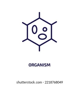 organism icon from general collection. Thin linear organism, medical, human outline icon isolated on white background. Line vector organism sign, symbol for web and mobile