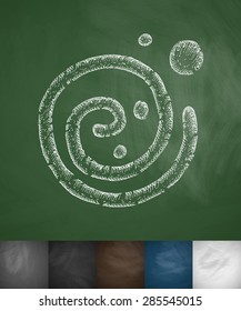 organisms icon. Hand drawn vector illustration. Chalkboard Design