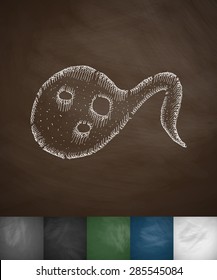 organisms icon. Hand drawn vector illustration. Chalkboard Design