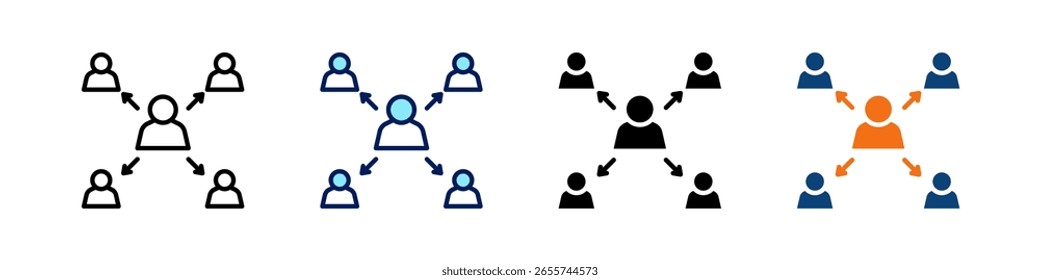 Organización Todo en uno Icon Multi Styles Vector Set