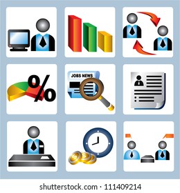 organization and business icon set