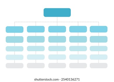 Design de diagrama de negócios de organograma, ilustração de vetor. 