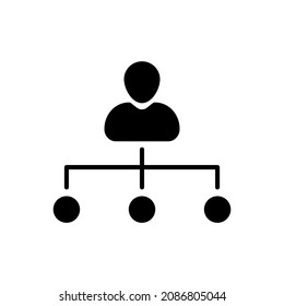 organization chart. business networking icon vector