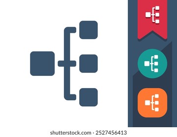 Organization Chart, Hierarchy Icon. Professional, pixel perfect icon. EPS 10 format.