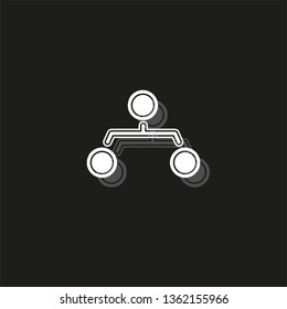 organization chart icon - hierarchy structure graph - sitemap sitemap sign symbol