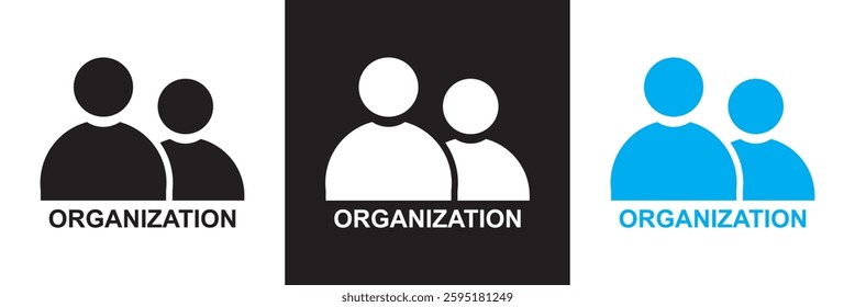Organization chart icon.  Isolated on white, pink and black background. Vector illustration. EPS 10