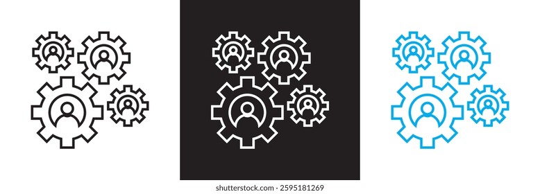 Organization chart icon.  Isolated on white, pink and black background. Vector illustration. EPS 10
