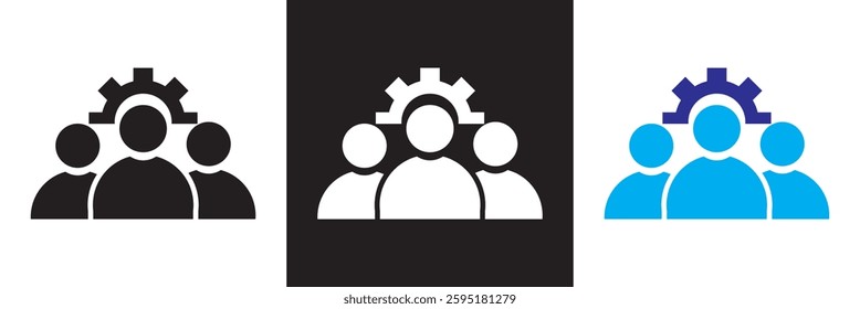 Organization chart icon.  Isolated on white, pink and black background. Vector illustration. EPS 10