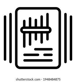 Organization chart icon. Outline organization chart vector icon for web design isolated on white background