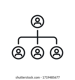 Organization Chart Icon - Symbol of business orga - vector