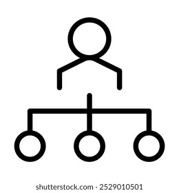 Organization chart icon in thin line style vector illustration graphic design