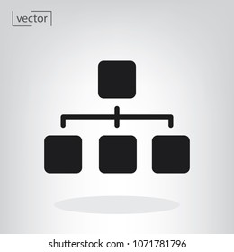 organization chart icon vector