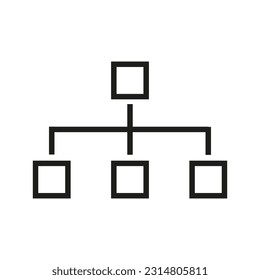 organization chart icon. Vector illustration. stock image.