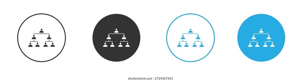 Elemento de design de ícones de organograma. ilustração de vetor em fundo branco.