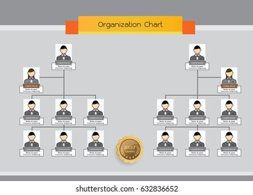 Organization Chart Infographics People Icon Abstract Stock Vector ...