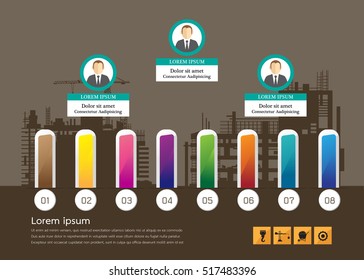 Organization Chart Info graphics,  business concept 