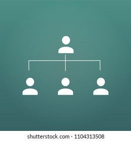 Organization chart infographic, people icon, hierarchy pyramid concept, vector illustration, for presentations, brochures, banners, website graphics. Vector illustration.