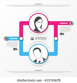 Organization chart. infographics design template. Vector illustration