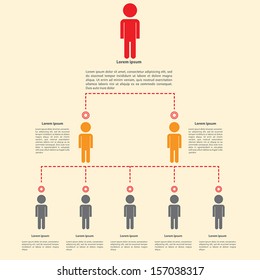 Organization chart infographics design, VECTOR, EPS10