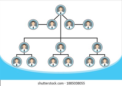 Organization Chart Infographics People Icon Abstract Stock Vector ...