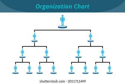 Organization Chart Infographics People Icon Abstract Stock Vector ...