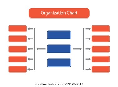 Organization Chart Infographics People Icon Abstract Stock Vector ...