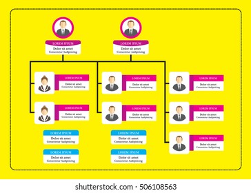 Organization Chart Infographics People Icon Abstract Stock Vector 