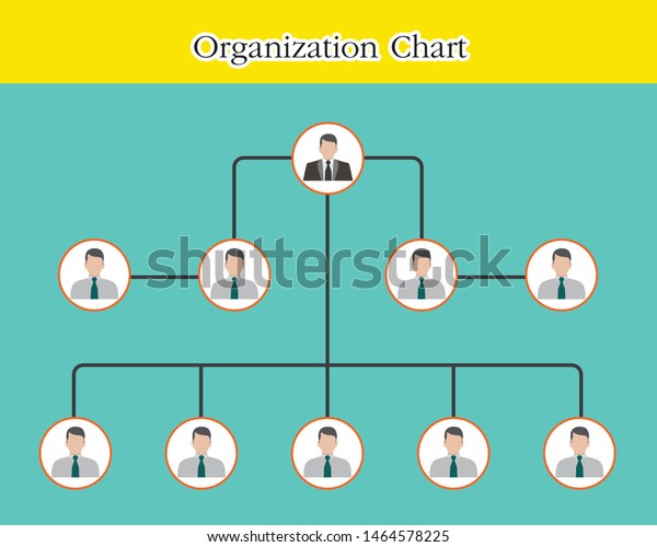 Organization Chart Infographics People Icon Abstract Stock Vector ...