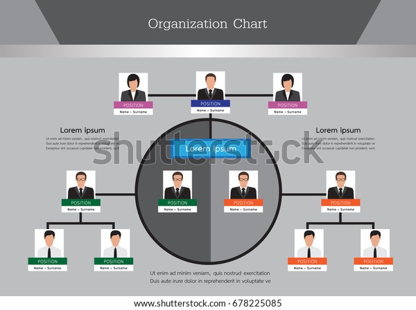 Organization Chart Infographics People Icon Abstract Stock Vector ...