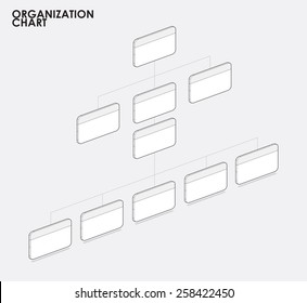 Organization chart infographics with tree, Organization chart template clear content. vector illustration.